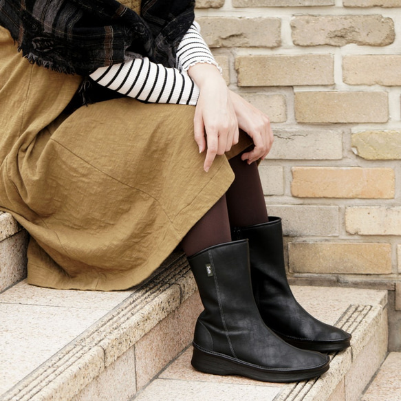 レタスより軽い！ナチュラルペコスブーツ レディース (STEDY) 日本製【納期5～7日以内発送】 8枚目の画像