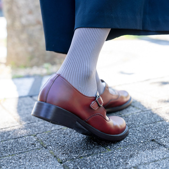 どこか懐かしいストラップシューズ(A6594) 靴 日本製 国産素材  【5～14・30日以内発送※色による】 2枚目の画像