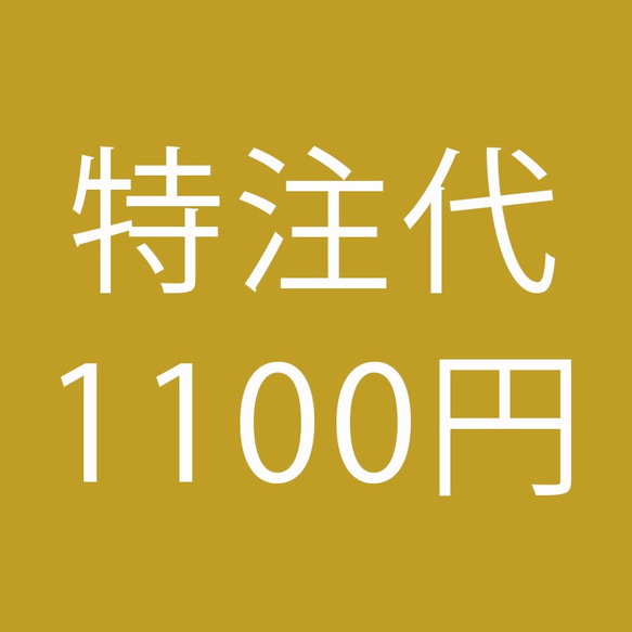 特注代 1100円 ※特注内容によりましては返品・交換を承る事ができません 1枚目の画像