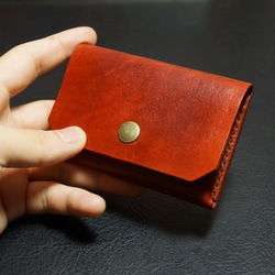 【TL】紅棕色名片夾／名片盒，三夾層，大容量│專屬製作──免費打印 第5張的照片