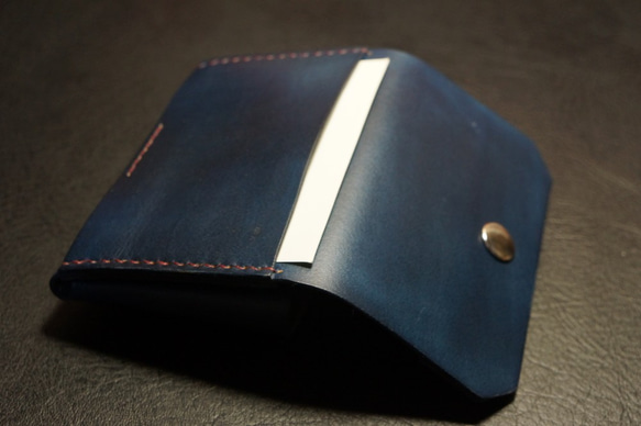 【TL】海軍藍名片夾／名片盒，三夾層，大容量│專屬製作──免費打印 第2張的照片