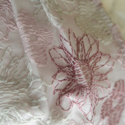 再販/内側の生地を変えて再登場★フィット感抜群の布マスク　気分が上がる刺繍生地（ピンク）[送料無料] 3枚目の画像