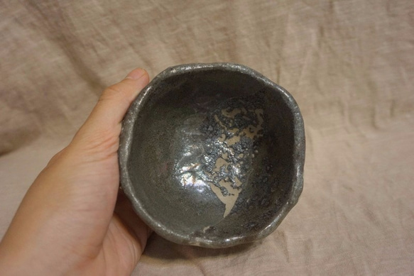 手作り陶器/音楽焼き茶碗 2枚目の画像