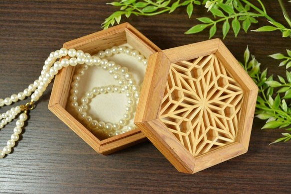 アウトレット　組子の小箱　屋久杉　【八重桜】 7枚目の画像