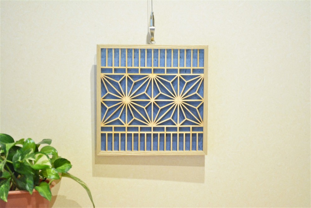 角麻柄組子細工パネル(R) 角麻柄組子細工パネル(R) 角麻柄組子細工パネル(R)