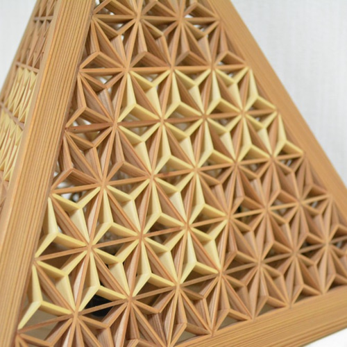 受注製作】組子の照明 【麻の葉】 スタンドライト・テーブルランプ