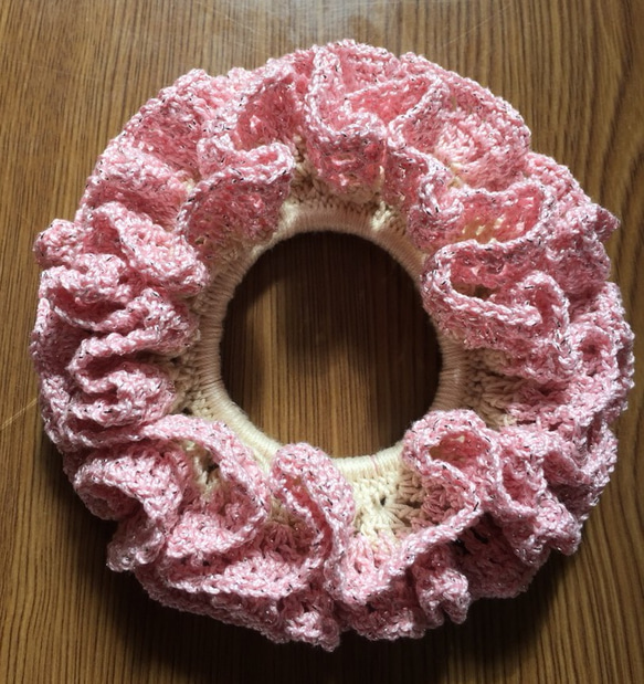 ジャラジャラヘアゴム  ボリューム大人ピンク ジャラジャラヘアゴム ボリューム大人ピンク