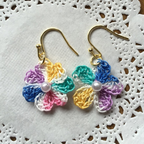 16G 軟骨ピアス 花 フラワー かわいい 透かし お花 flower