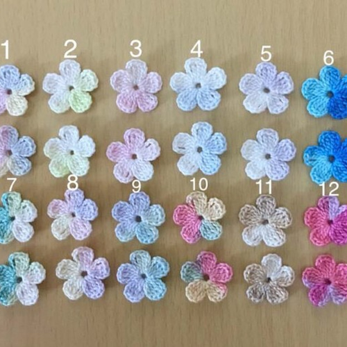 ハンドメイド資材☆お花モチーフ6枚価格レース編み アレンジアクセント