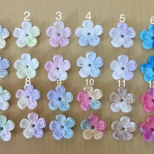 ハンドメイドお花モチーフ5枚価格アレンジワンポイントにパーツレース