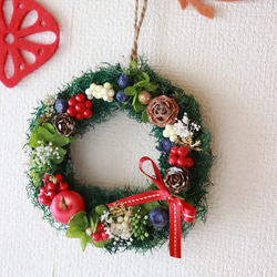 No.R5♡Sold outミニリース クリスマスリース ミニビーズリース 超早割2025』手のひらサイズのミニクリスマスリース プリザーブド