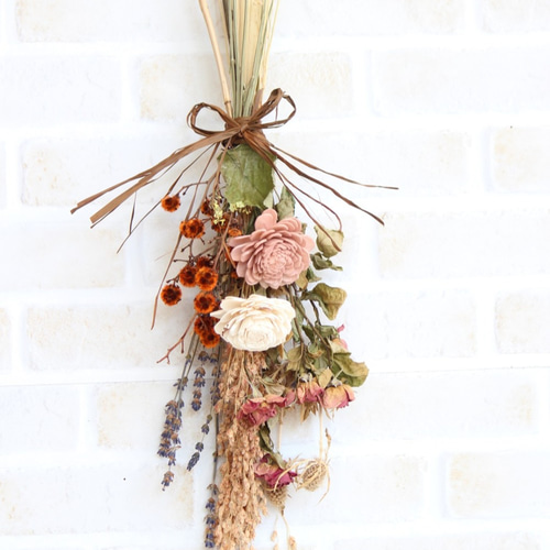 ドライフラワースワッグ ドライフラワー はなかつライフ＊＊ 通販