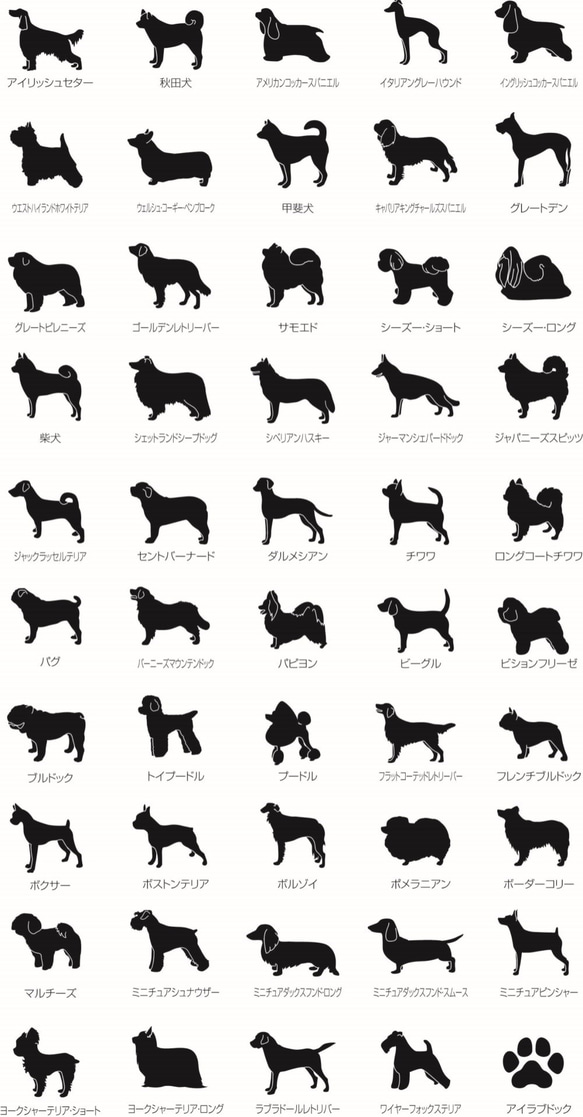 ワンちゃんと一緒表札（マンション）　オリジナルサイズのオーダー可　50犬種 4枚目の画像