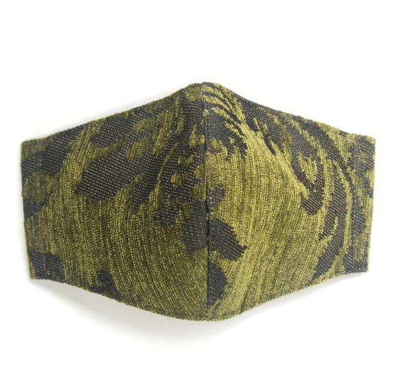 [西班牙材料新模式（秋季/冬季）]＃320GR [綠色]天鵝絨般光澤材料製成的秋/冬面罩☆ 第2張的照片