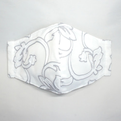 【☆選べる裏地☆】『トルコ製素材』ふんわり軽い刺繍レースの立体マスク☆#1143【ホワイト】 2枚目の画像