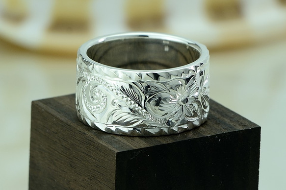 フラットリング12㎜×2㎜（シルバー）　ハワイアンジュエリー 2枚目の画像