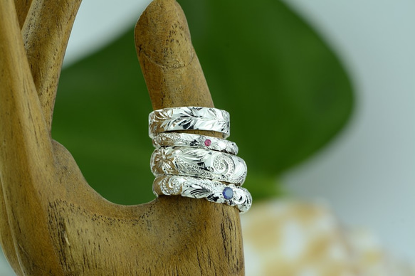 フラットリング12㎜×2㎜（シルバー）　ハワイアンジュエリー 5枚目の画像