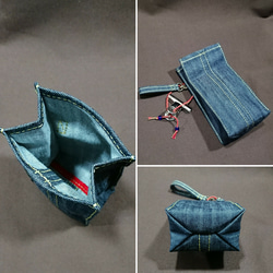 Paperbag Pouch / マダガスカルデニム 5枚目の画像