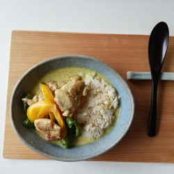 松灰釉オーバル中鉢 5枚目の画像