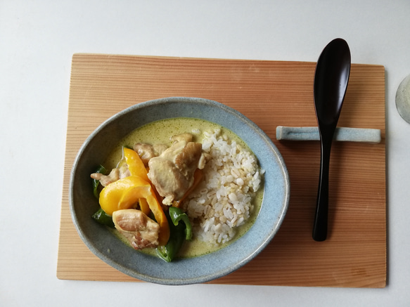 松灰釉オーバル中鉢 5枚目の画像