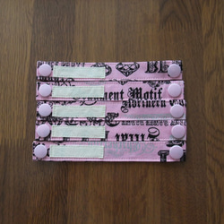 ネームタグ　ピンクに英字柄　5本セット 1枚目の画像