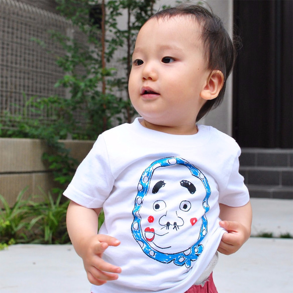 ママとお揃いコーデ2枚セット☆彡 ひょっとこ レディースゆるふわ＆キッズベビーTシャツ ☆お得なセット割引☆ 3枚目の画像