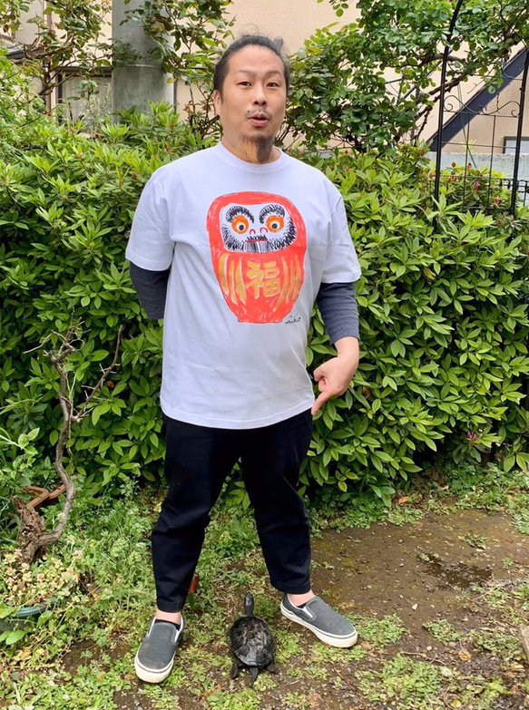 だるま 大人用Tシャツ S M L XL 2XL 6枚目の画像