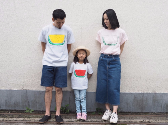 すいかベビー＆キッズＴシャツ Yellow Ash 90 100 110 120 130 140 150 160 7枚目の画像