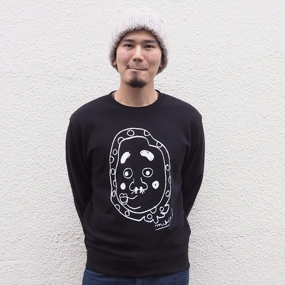 ひょっとこ メンズトレーナー 3色刷りタイプ S M L XL 2XL 2枚目の画像