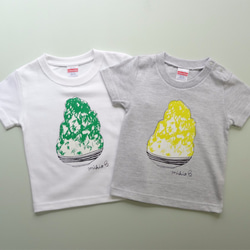 かき氷 キッズＴシャツ Lemon 100 110 120 130 140 150 160 3枚目の画像