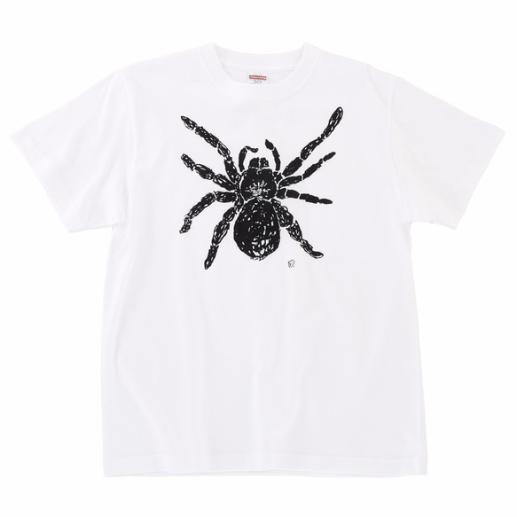 タランチュラ メンズＴシャツ 蜘蛛 スパイダー White 4枚目の画像