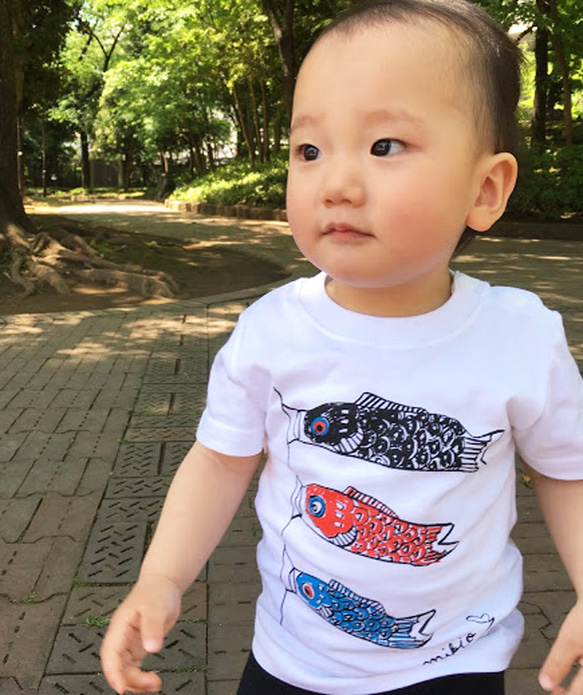 こいのぼりベビー 80 90 Ｔシャツ LightBlue ☆こどもの日 ♫初節句のお祝いに♫ 端午の節句☆ 6枚目の画像