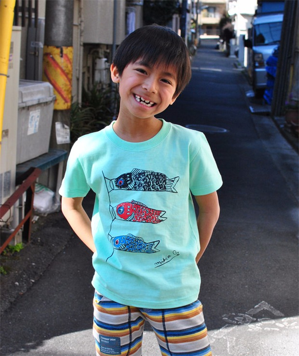 こいのぼりキッズＴシャツ 100 110 120 130 140 150 160 Natural こどもの日☆端午の節句 6枚目の画像