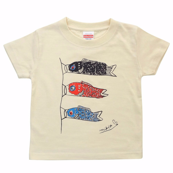 こいのぼりキッズTシャツ 100 110 120 130 140 150 160 Natural 