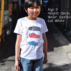 こいのぼりキッズＴシャツ 100 110 120 130 140 150 160 White こどもの日☆ 端午の節句 6枚目の画像