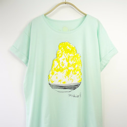 かき氷 ゆるふわレディースＴシャツ Lemon 2枚目の画像