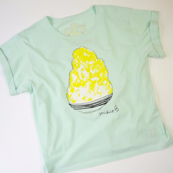 かき氷 ゆるふわレディースＴシャツ Lemon 1枚目の画像