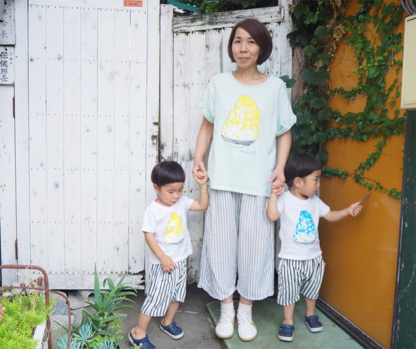 かき氷 ゆるふわレディースＴシャツ Lemon 4枚目の画像