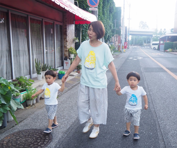 かき氷 ゆるふわレディースＴシャツ Ichigo 7枚目の画像