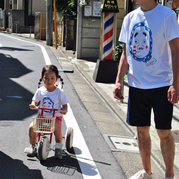 パパとお揃いコーデ2枚セット☆彡 ひょっとこ メンズ＆キッズベビー Tシャツ ☆父の日Gift ☆お得なセット割引☆ 3枚目の画像