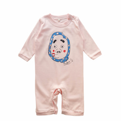 人氣商品♫ 慶祝誕生♬ Hyottoko 嬰兒長袖連身衣 70 80 第5張的照片