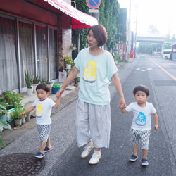 ママとお揃いコーデ3枚セット☆彡 かき氷 レディースゆるふわ＆キッズベビーTシャツ ☆お得なセット割引☆ 3枚目の画像