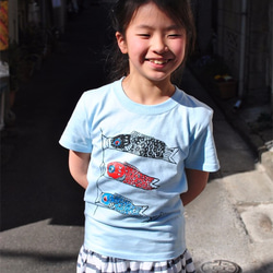 こいのぼりキッズＴシャツ 100 110 120 130 140 150 160 LightBlue こどもの日☆ 5枚目の画像