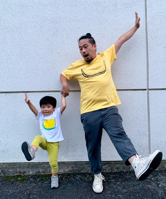 モノクロすいかベビー＆キッズＴシャツ Banana 90 100 110 120 130 140 150 160 5枚目の画像