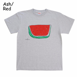 すいか メンズTシャツ Ash S M L XL 2XL 3XL 6枚目の画像