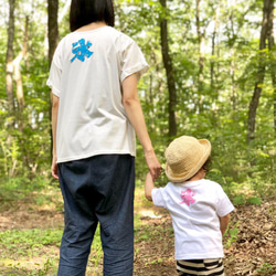 ママとお揃いコーデ2枚セット☆彡 かき氷 レディースゆるふわ＆キッズベビーTシャツ ☆お得なセット割引☆ 3枚目の画像