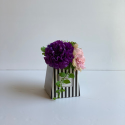 母の日　エレガント　むらさき　ピンク　カーネーション　オシャレ　かわいい　花　フラワー　飾り　インテリア　パーブル　紫 3枚目の画像