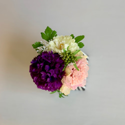 母の日　エレガント　むらさき　ピンク　カーネーション　オシャレ　かわいい　花　フラワー　飾り　インテリア　パーブル　紫 4枚目の画像