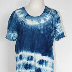絞り藍染Tシャツ/2　(Mens-L) 1枚目の画像