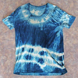 絞り藍染Tシャツ/2　(Mens-L) 2枚目の画像